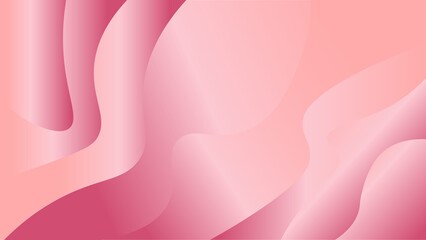 Abstract Gradient Background with Smooth Wave Shapes in Pink Tones