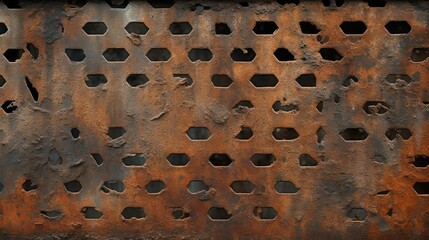 weathered metal grate texture