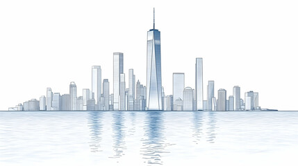 Fototapeta premium Skyline of New York City with the Freedom Tower.