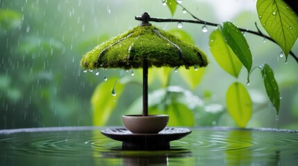 Naklejka premium green tea in the garden