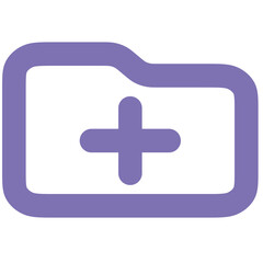 Fototapeta premium Folder Plus icon logo design