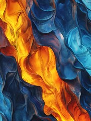 Colorful Abstract Painting Close-Up