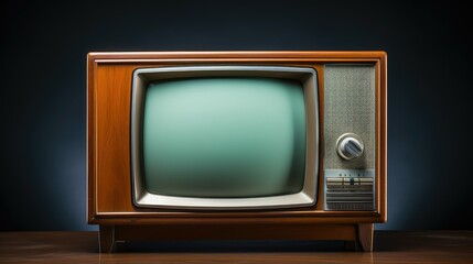 portable old tv white background