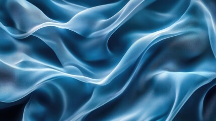 Obraz premium A smooth and silky design captures the essence of a dreamy flow, where light fabric wavy patterns create a soft, tranquil atmosphere with ample copy space.
