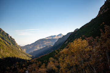 Unmatched mountain views in the Valley of Five Ponds, Tatra Mountains, Zakopane, Poland, reveal...