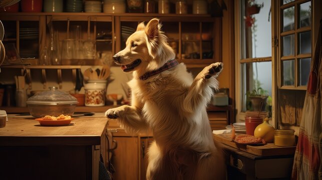 playful dogs in house