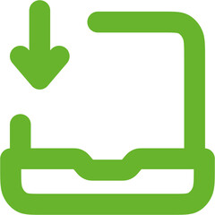 Laptop Arrow Down Alt icon logo design