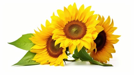 Naklejka premium background sunflower isolated on white