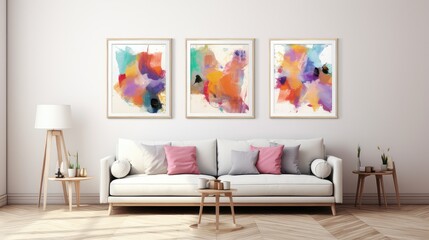 abstract white wall mockup