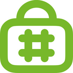Obraz premium Lock Hashtag icon logo design