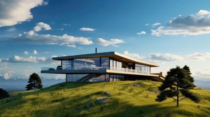 views contemporary house background