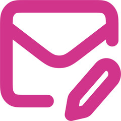 Mail Pencil icon logo design