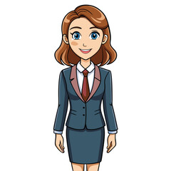 Business Woman Expressing Different Emotions - Professional Female Character with Various Moods