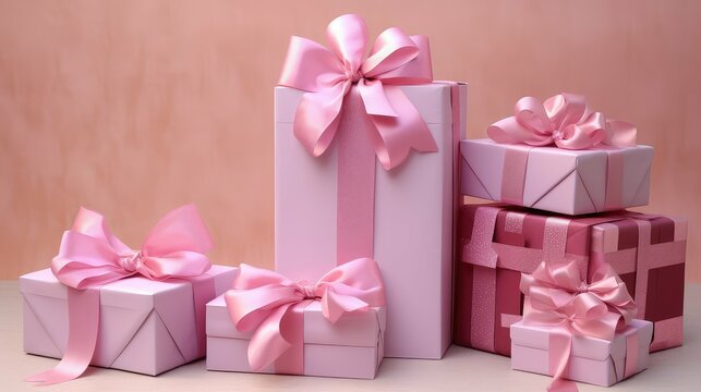 festive pink gift bow