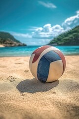 Beach Ball on Sandy Beach
