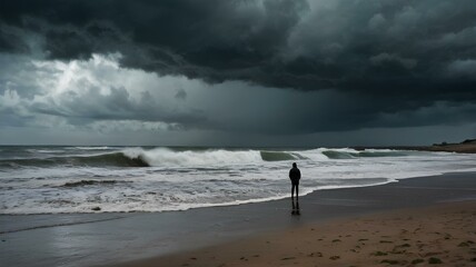 storm on the beach