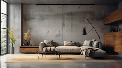 raw gray concrete wall
