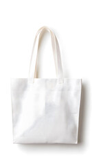 Blank Eco Friendly White tote bag mock up, isolated on white background.	