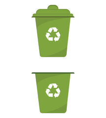 Recycle bin vector illustration. Colorful recycle bin	