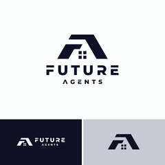 letter f a game house logo design