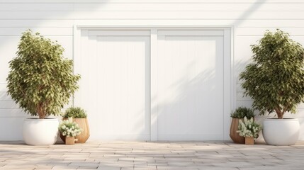 Fototapeta premium design white barn door