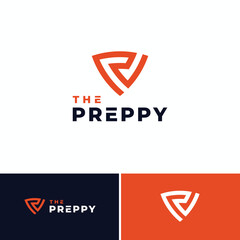 letter p pickle logo design