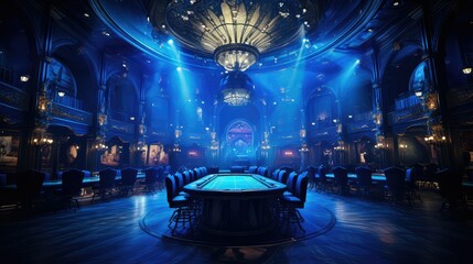 opulent blue casino background