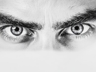 Fototapeta premium Man's Eyes Black and White