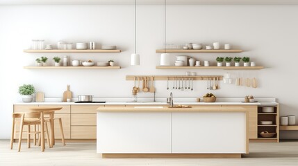 simplicity white background kitchen