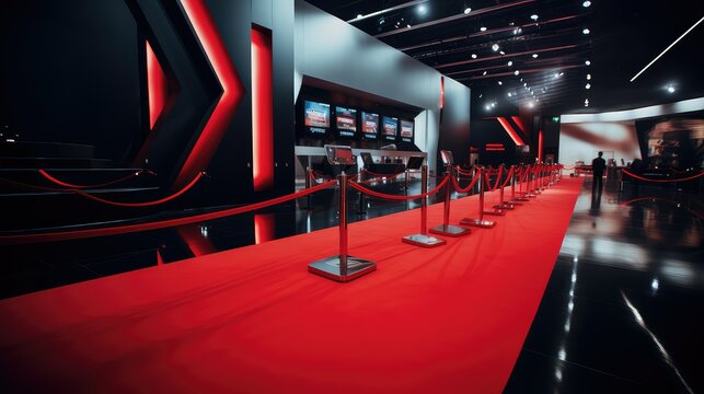 modern red carpet sign