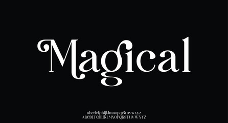 Elegant alphabet letters font. Typography luxury classic lettering serif fonts decorative wedding vintage retro logos. Vector EPS
