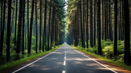 Obraz premium journey straight road