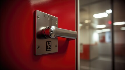 Naklejka premium emergency fire doors
