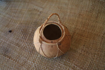 Earthen water pot on Mat