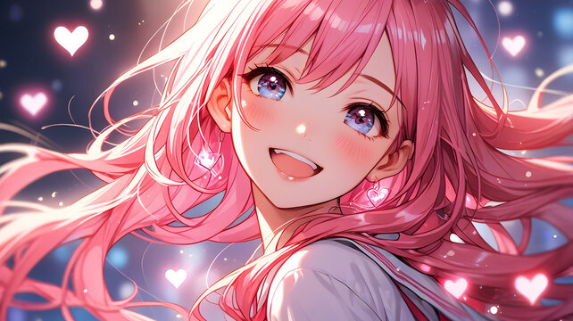 women smilling, smiling women , anime smiling illustrations, smiling anime girls, cute anime girls, Anime girl smilling, AI generative, Ai anime Wallpaper, ai generative anime	