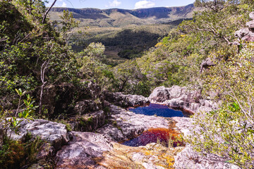 Obraz premium paisagem natural na cidade de Alto Paraiso de Goiás, região da Chapada dos Veadeiros, Estado de Goiás, Brasil