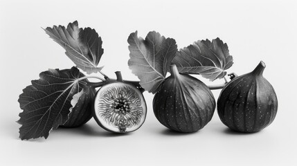 Fresh vegetable display on white background with artistic presentation.
