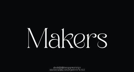 Classy elegant font, vintage type or luxury premium typeface, vector English royal alphabet. Classic typography in modern or old art deco style, serif letters for modern or retro poster font
