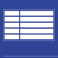 Blue and white square template with white rectangles with copy space