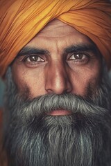 Man with long beard and turban
