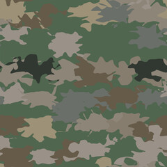 Fototapeta premium Seamless military camouflage pattern fabric texture design