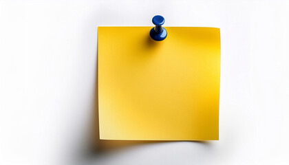 Yellow Sticky Note Pinned: Clip Art for Messages and Reminders