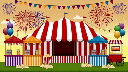 Obraz premium Carnival Festival Design, AI Generated