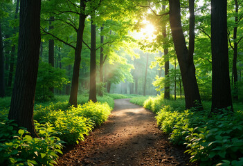 morning in the forest