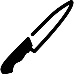 Simple vector icon on a theme knife