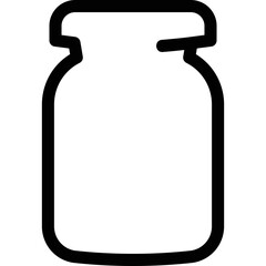 Simple vector icon on a theme jar for vitamin
