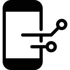 Obraz premium Simple vector icon on a theme smartphone