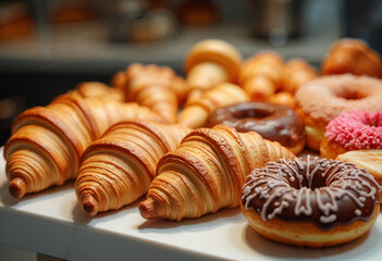 pastires & donuts with chocolate