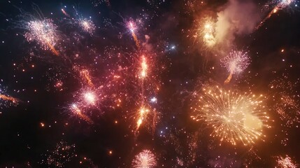 Fototapeta premium Fireworks in sky