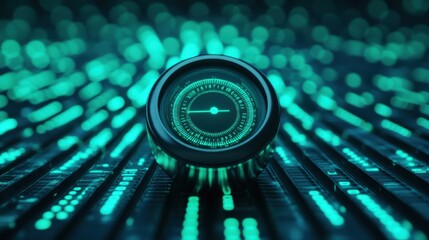 Financial Barometer with Glowing Elements